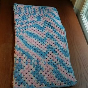 Handmade Pink & Blue Baby Blanket
